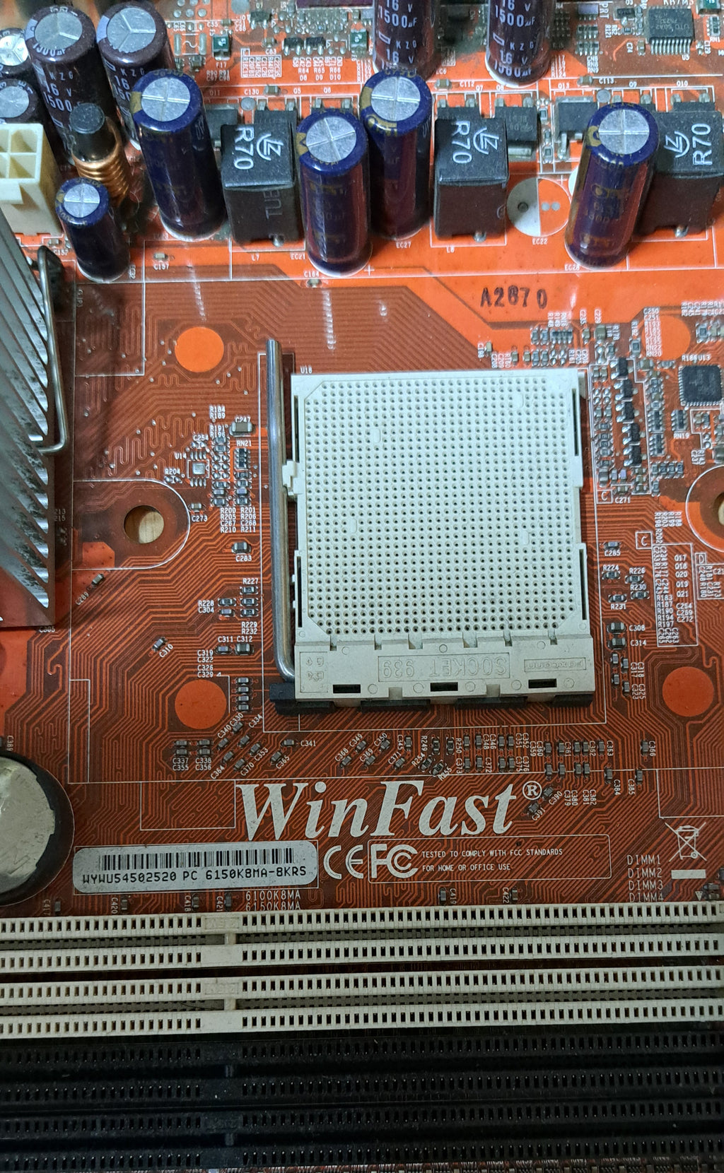 FOXCONN WINFAST 6150K8MA-RS - Desktop PC Motherboard - Socket 939 - DDR400 - MicroATX